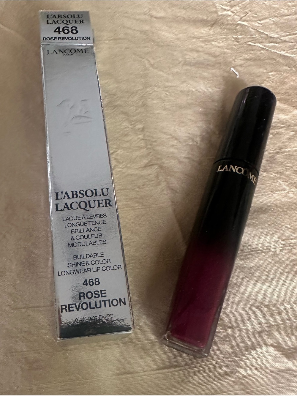 L'Absolu Lacquer Longwear Lip Color - 468 Rose Revolution